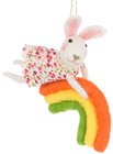Felt Bunny on Rainbow 