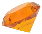 60mm Amber Diamond Cut K9 Crystal Glas 