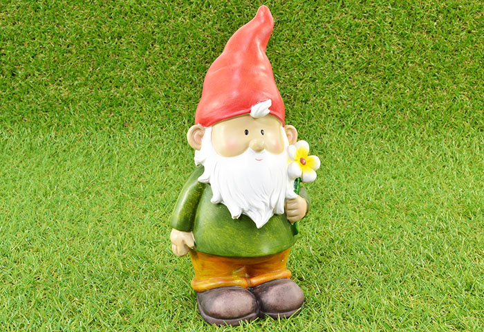 Garden Gnome with Flower - Scenery Display Props