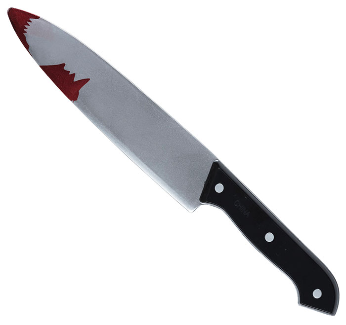 Fake Bloody Kitchen Knife - Novelty Accessories