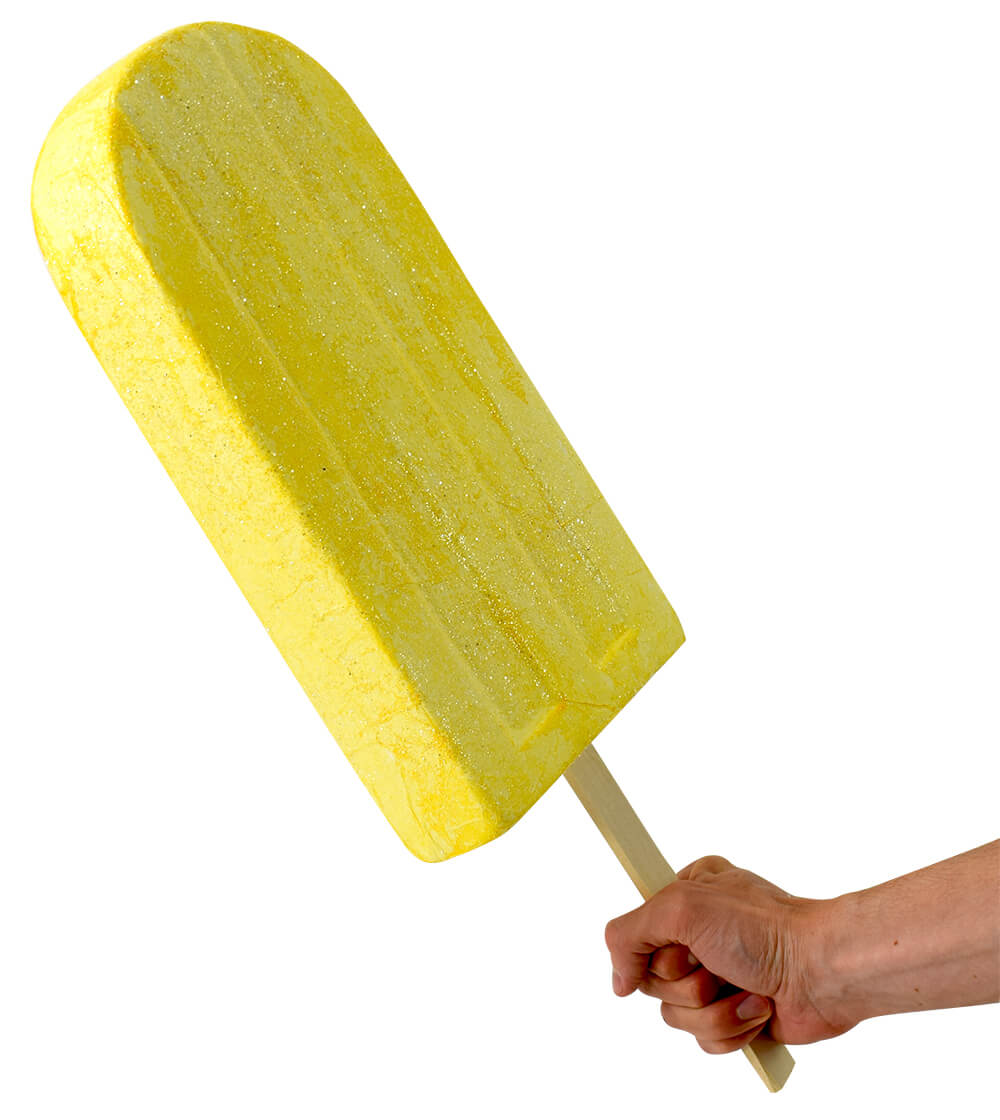 Giant Lemon Yellow Ice Lolly - Giant Fake Food