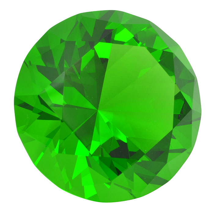60mm Green Emerald Diamond Cut K9 Crystal Glass Gem - Fake Gem Stones ...