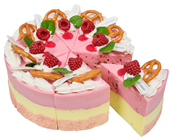 Strawberry & Vanilla CUT Gateau Cake 