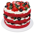 Naked Red Velvet Fruit & Cream Cake 