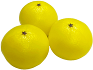 Plastic Grapefruits  - 10cm Pk.3 