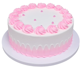 Pink Swirl Decorated Cake 