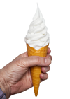 Lifelike Vanilla Angled Ice-Cream Cone 