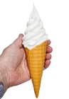 Lifelike Vanilla Angled Ice-Cream Cone 