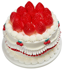 White Fancy Iced Strawberry Cake 