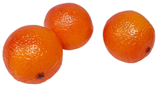 Plastic Oranges - 7.5cm Pk.3 