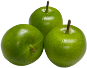 Fake Green Apples - 7cm Pk.3 