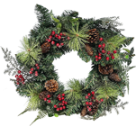 Cone & Berry Christmas Wreath