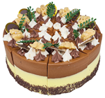 Chocolate & Walnut CUT Gateau Cake 