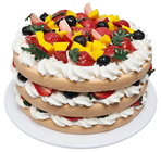 Naked Vanilla Fruit & Cream Cake 