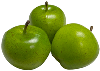 Fake Green Apples - 7cm Pk.3 