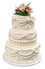 3-Tier Royal Iced Style Wedding Cake 