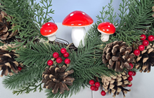 Toadstool Christmas Wreath 