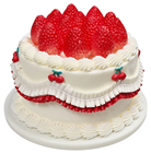 White Fancy Iced Strawberry Cake 