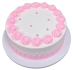 Pink Swirl Decorated Cake 