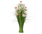 Freestanding Grass with Pastel Flowers - 